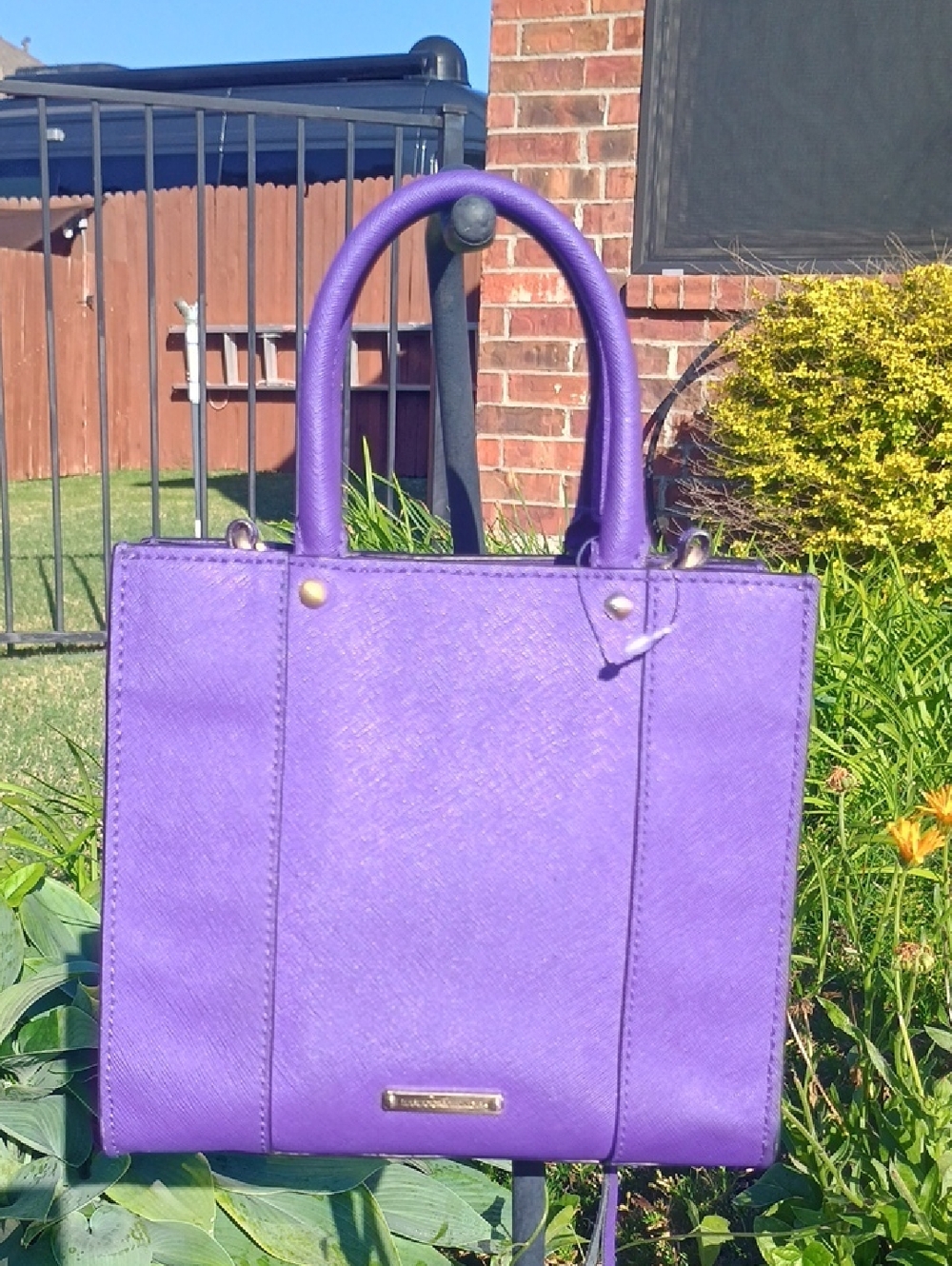 Rebecca Minkoff M.A.B Mini Purple Crossbody Bag 100% Genuine Leather
